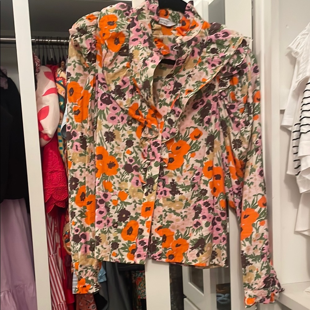 Floral Button-Up Blouse